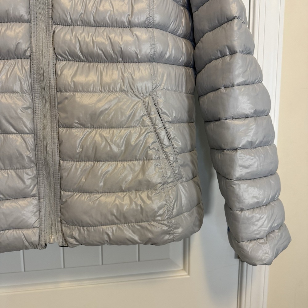 Nautica Reversible Womens XL Lightweight Hooded Puffer Jacket Quilted Full Zip - Picture 12 of 14